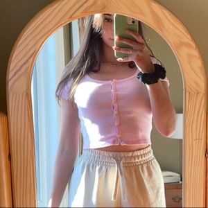 Baby pink Brandy Melville tee